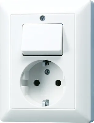 Produktbild von JG Schuko-Steckdose /Wechsels. AS5576UWW AS 500/A PLUS 60er Geräted.alpinweiss