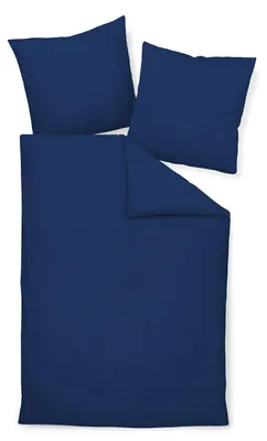 Produktbild von Traumschloss Mako-Satin Bettwäsche uni 135 x 200 cm marine UNI, unifarben
