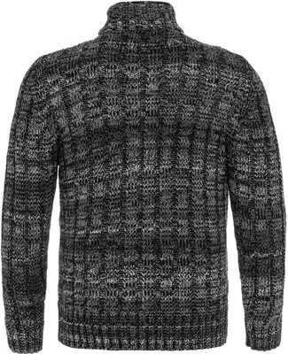 Produktbild von Red Bridge Herren Strickjacke Cardigan mit Stehkragen Inside Checked Anthrazit M