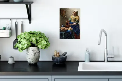 Produktbild von MuchoWow® Poster Das Milchmädchen - Johannes Vermeer - Pixel 20x30 cm - Papierdruck
