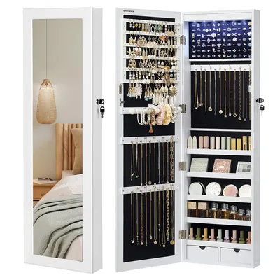 Produktbild von SONGMICS Schmuckschrank Spiegelschrank mit LED Beleuchtung and Spiegel