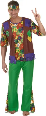 Immagine prodotto di Costume Hippie da uomo in verde - XL