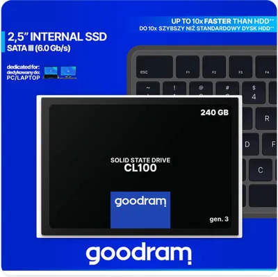 Zdjęcie produktu dla Goodram CL100 gen.3, 240 GB, 2.5", 520 MB/s, 6 Gbit/s