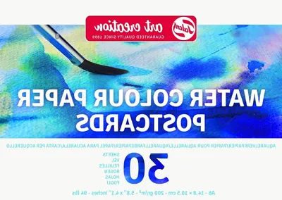 Productafbeelding van Aquarel Postkaarten - Papier Pad - Kaarten Maken - Lijmgebonden Vellen - 30 A6 Vellen - Niet Van Toepassing