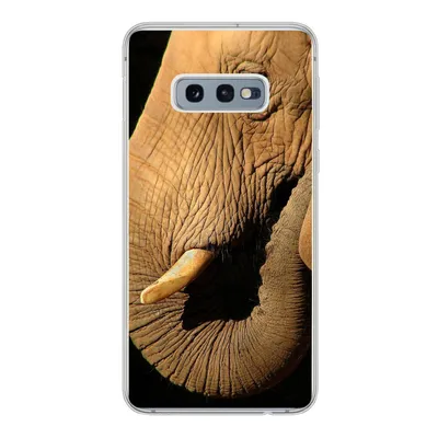 Produktbild von MuchoWow® Handyhülle Schutzhülle Hülle für Samsung Galaxy S10e Elefant - Tiere - Nahaufnahme - Schwarz Silikon Softcase Handy Hülle - Handy