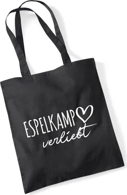 Produktbild von Huuraa Jutebeutel Espelkamp verliebt 10 Liter Black Baumwolle Tasche Geschenkidee