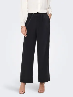 Produktbild von Schwarze Women's Wide Satin Pants ONLY Victoria