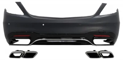 Immagine prodotto di Diffusori cromati per paraurti anteriori per Mercedes S W222 restyling 07.17-08.20, look S63.