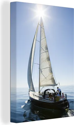Obrázok produktu pre OneMillionCanvasses® - Plátno - 90x140 cm, Plachetnica pod horiacim slnkom, Nástenná umelecká dekorácia - Fotografia na plátne - Maľba na drevenom ráme - Dekorácia na stenu - Spálňa
