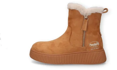 Stiefelette, cognac, Gr. 37, rutschhemmend, Felloptik