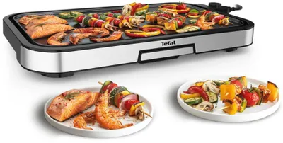 Produktbild von Tefal Tischgrill XXL CB631D, Edelstahl, Rechteckig, Drehregler, 550 x 304 mm, 0,85 m, 2300 W