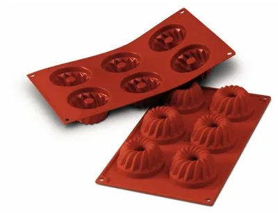 Produktbild von Silikon-Backform, 175x300x40 - 6 Formen