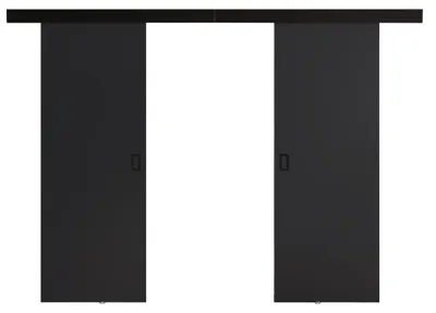 Produktbild von KIER FURNITURE Schiebetür Komplettset WERDI PLUS DUO Sliding Door, Raumteiler Schiebetür Graphit 132x205x1,6 cm