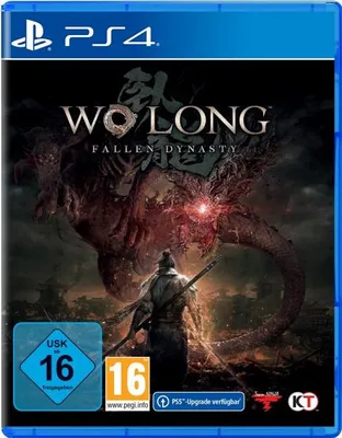 The image shows the front cover of a PlayStation 4 game case for 'Wo Long: Fallen Dynasty'.