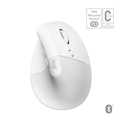 Produktbild von Logitech Lift for Mac Maus ergonomisch kabellos weiß
