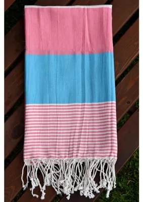 Imagen del producto de Toalla peshtemal Rainbow, color rosa