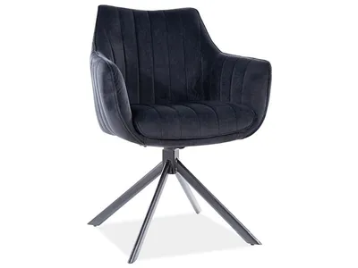 Produktbild von Stuhl Azalia Velvet Schwarz Samtstoff 18