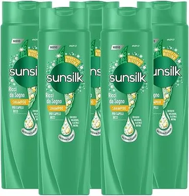 Produktbild von Sunsilk Traumlocken Shampoo gegen Frizz für definiertes und elastisches Haar - 5 Flaschen à 250 ml