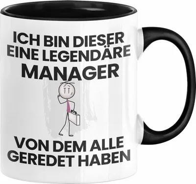 Produktbild von Manager Geschenk Tasse Lustige Geschenkidee Geburtstag für Manager Ich Bin Dieser Legendäre Manager Von Dem Alle Geredet Haben Kaffee-Becher (Schwarz)