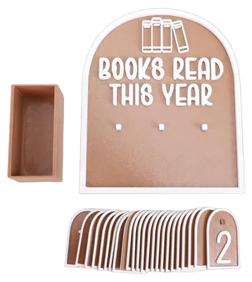 Produktbild von Personalisierte Lesezähler-Anzeige für das Bücherregal, ideal als Dekoration für Arbeitszimmer, Büro oder Klassenzimmer