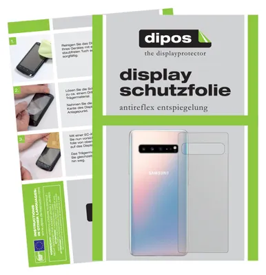 Produktbild von 2x Schutzfolie für Samsung Galaxy S10 5G Rückseite matt Displayschutzfolie Folie Display Schutz dipos