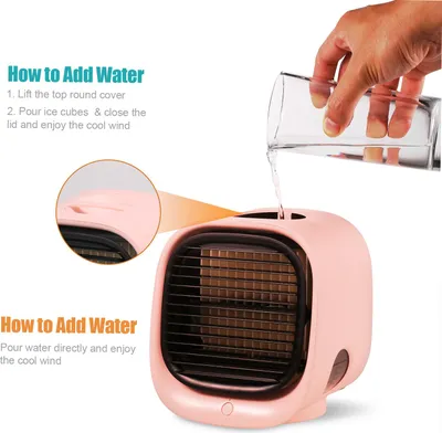 Obrázok produktu pre 300 ml stolový chladič vzduchu Klimatizácia vzduchu Ventilátor Malý osobný stolový ventilátor USB Ventilátor vzduchu Chladič vzduchu 3 rýchlosti Chladiaci ventilátor pre domácu izbu Kancelária