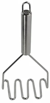 Productafbeelding van Aardappelstamper - RVS, gegolfd met ergonomische handgreep - Aardappelpers en groentestamper - Geschikt voor de vaatwasser en roestvrij