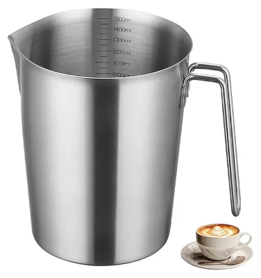 Edelstahl-Messbecher 1500 ml mit Griff und Ausgießlippe