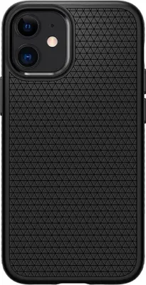 A black iPhone 12 Mini case with a textured surface.