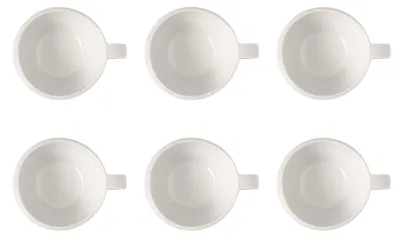 Produktbild von Villeroy & Boch NewMoon 6er Set Kaffeetasse 290 ml weiß Porzellan