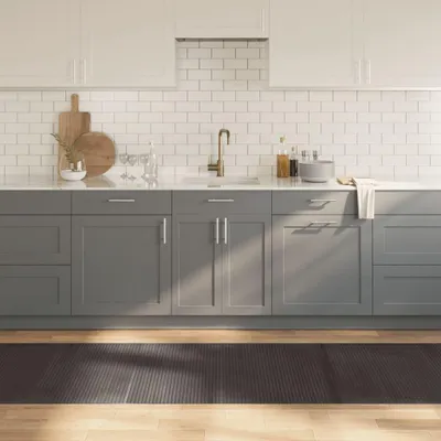 Produktbild von vidaXL Teppich Rechteckig Dunkelbraun 80x500 cm Bambus