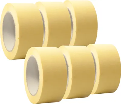 Produktbild von 6 x selmundo 3205 "Premium" Malerkrepp, Kreppband, Abdeckband 50mm x 50m