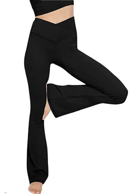 Imagen del producto de Pantalones de yoga para mujer con corte en V en la cintura y bolsillos