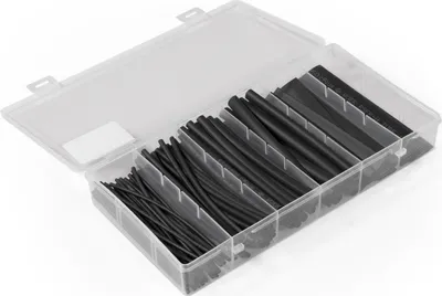 Produktbild von Schrumpfschlauch-Set McPower, 100-teilig in Sortimentsbox, schwarz
