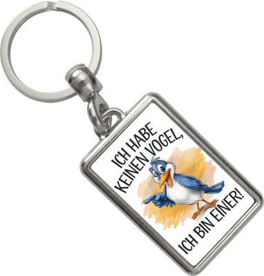 Produktbild von Cartoon Vogel Ich bin ein Vogel Schlüsselanhänger
