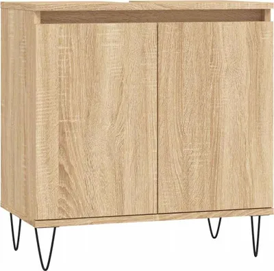 Obrázok produktu pre vidaXL Kúpeľňová skrinka Sonoma Oak 58x33x60 cm Materiál dreva