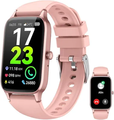 Smartwatch Herren Damen 1,57" HD Fitnessuhr mit Telefonfunktion, 110+ Sportmodi, Herzfrequenz SpO2 Schlafmonitor Schrittzähler Smart Watch iOS/Android