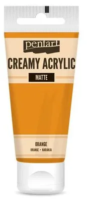 Obrázek produktu pro Krémová akrylová barva matná PENTART 60 ml ORANŽOVÁ
