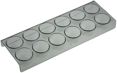 Eierhalter für 12 Eier, 28x10x2,5 cm, Durchmesser 4 cm
