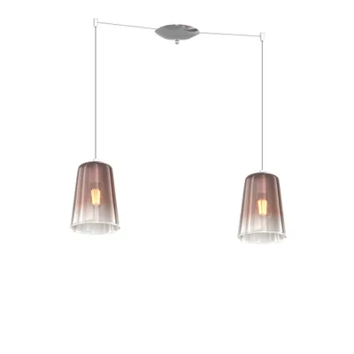 Immagine prodotto di Sospensione Contemporanea Shaded Metallo Cromo Vetro Rame 2 Luci E27