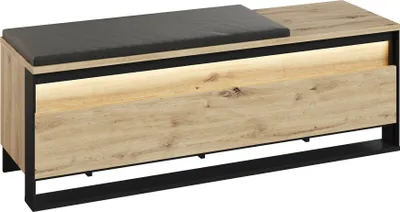 Produktbild von Schuschrank Quant QG-04 Bank 135x40x49 cm Dielenbank mit Staraum Artisan Eiche Loft