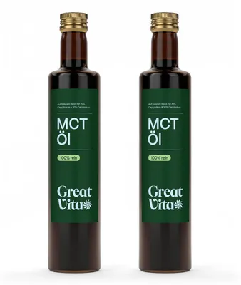 Produktbild von GreatVita MCT Öl, 2x 500ml Glasflasche