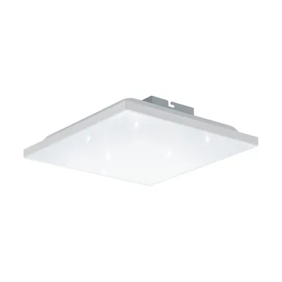Produktbild von EGLO LED Panel Calemar-S, Deckenlampe mit Kristall-Effekt, Deckenleuchte aus Kunststoff und Metall in Weiß, für Büro und Küche, neutralweiß, 29x29 cm
