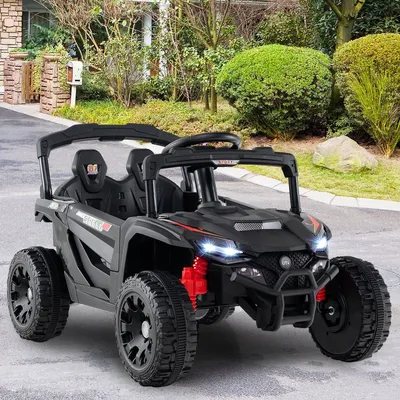 Immagine prodotto di Macchinina elettrica per bambini, modello UTV-truck - 3 velocità e luci a LED - veicolo giocattolo a batteria