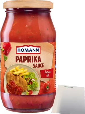Produktbild von Homann Paprika Sauce Balkan Art (400ml Glas) + usy Block