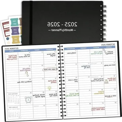 Produktbild von Kalender-Organizer 2025-2026 - 74 x 96 Zoll - Schwarz