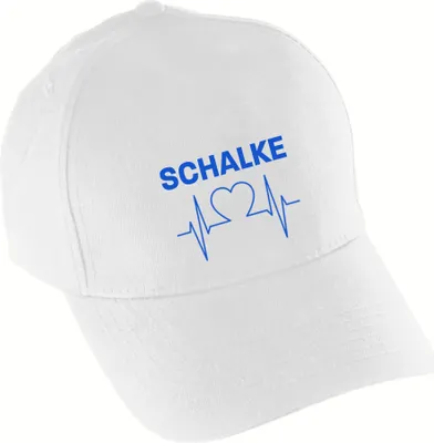 Produktbild von multifanshop Baseballcap - Schalke - Herzschlag, weiß, Größe one size