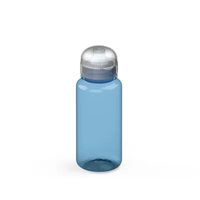Produktbild von Trinkflasche "Sports" 400 ml - Auslaufsichere Tritan Trinkflasche für Kinder - ideal für Schule, Sport und Freizeit - transparent-blau/transparent