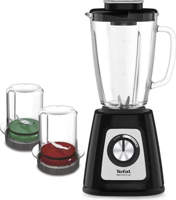 Zdjęcie produktu dla Tefal BlendForce II BL4388, Blender stołowy, 1,25 l, Funkcja pulse, Rozgniatacz do lodu, 800 W, Czarny, Stal szczotkowana