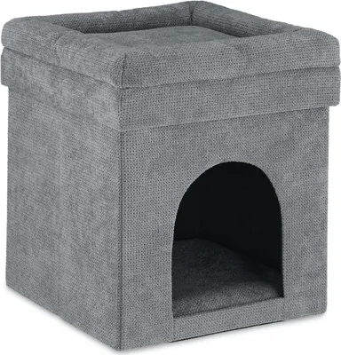Produktbild von relaxdays Katzenhöhle Hocker in Grau